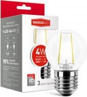 Лампа светодиодная Maxus FM G45 4 Вт E27 4100 К 220 В прозрачная 1-LED-546-01