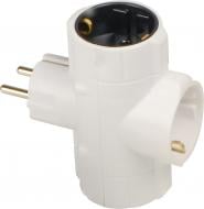 Трійник ECOНОМЕ Ornat тип А із заземленням 3 гн. білий ECO019001024