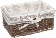 Корзина плетеная с текстилем Tony Bridge Basket 36x25x15 см HQ13-52AB-4