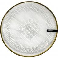 Тарелка Ardesto Dew 27 см стекло прозрачная (AR5039)