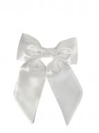 Заколка для волос MISO accessory с большим бантом сатин белая