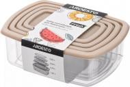 Набор контейнеров для пищевых продуктов Ardesto Fresh 4 шт 0.25/0.5/0.75/1.2 л (AR1312B) бежевый