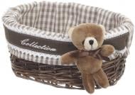 Корзина плетеная с текстилем 30х25х14 см JM16-10H-4