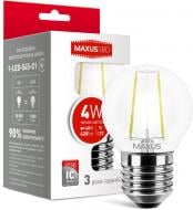 Лампа светодиодная Maxus FM G45 4 Вт E27 3000 К 220 В прозрачная 1-LED-545-01