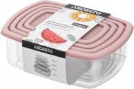 Набор контейнеров для пищевых продуктов Ardesto Fresh 4 шт 0.25/0.5/0.75/1.2 л (AR1312P) розовый
