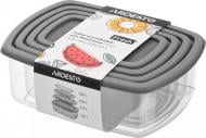 Набір контейнерів для харчових продуктів Ardesto Fresh 4 шт 0.25/0.5/0.75/1.2 л (AR1312R) сірий