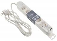 Подовжувач побутовий ECOНОМЕ Ornat USB+Type C із заземленням 5 гн. білий 2 м ECO019001007