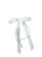 Заколка для волос MISO accessory с бархатным бантиком белая