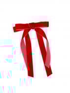 Заколка для волосся MISO accessory з оксамитовим бантиком червона