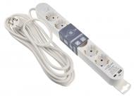 Подовжувач побутовий ECOНОМЕ Ornat USB+Type C із заземленням 6 гн. білий 5 м ECO019001012