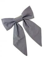 Заколка для волос MISO accessory хлопковый бант светло-серый b09-1