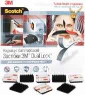 Багаторазові клейкі застібки 3M 3М™ Dual Lock чорні 3,5x25x25 мм 8 шт