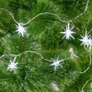 Электрогирлянда линейная Снежинки белые LD020W-AY/SF встроенный светодиод (LED) 20 ламп 3 м
