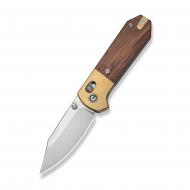 Нож складной Civivi Yonder Clip Point (7.3 см) 14C28N / Wood and Brass натуральный C25026-1