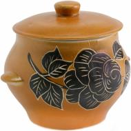 Горшок для запекания Shynkar&KO 600 мл с росписью коричневый