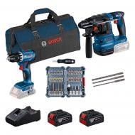 Набор инструментов Bosch Professional GSR 18V-45+GBH 18V-22+GAL 18V-40 + набор АС 45 шт. и бит 3 шт. 0615V0003D