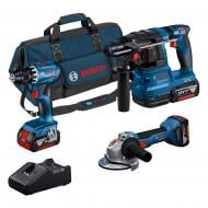Набор инструментов Bosch Professional GSR 18V-45 + GWS 18V-8 + GBH 18V-22, 3 x GBA 18V 4.0Ah, GAL 18V-40 0615A5007L