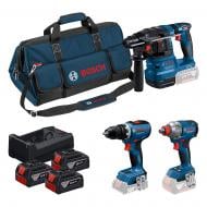Набор инструментов Bosch Professional GSR 18V-65 + GDX 18V-285 + GBH 18V-22 + 3 x GBA 18V 5,0AH + GAL 12V-18V-80 0615A50093