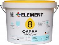 Краска акриловая водоэмульсионная Element 8 мат белый 1 л