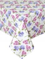 Скатертина Садові квіти 140x180 см білий Прованс