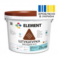 Декоративная штукатурка барашек Element фасадная К15 Зернистая 25 кг /белый