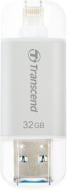 Флеш-пам'ять USB Transcend 32 ГБ LightningUSB 3.1 grey (TS32GJDG300S)