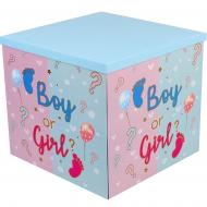 Коробка подарочная Соніліка для воздушных шаров голубовато-розовая 50x50x50 см 4201493601