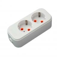 Колодка Quantum біла, серія ЕСО із заземленням 2 гн. без вимикача QM-KP-00210