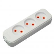 Колодка Quantum біла, серія ЕСО без заземлення 3 гн. без вимикача QM-KP-00300