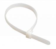 Стяжка для кабеля 7,6х200 мм 100 шт. белый