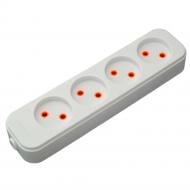 Колодка Quantum біла, серія ЕСО без заземлення 4 гн. без вимикача QM-KP-00400