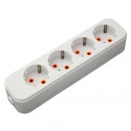 Колодка Quantum біла, серія ЕСО із заземленням 4 гн. без вимикача QM-KP-00410