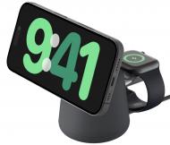 Беспроводное зарядное устройство Belkin 2в1 MagSafe iPhone/Watch/AirPods Charcoal Mass