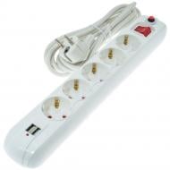 Фильтр-удлинитель Quantum с выключателем, 2-USB, защита CP/SP с заземлением 5 гн. белый 3 м QM-9F50303 Фильтр-удлинитель Quantum с выключателем, 2-USB, защита CP/SP с заземлением 5 гн. белый 3 м QM-9F50303