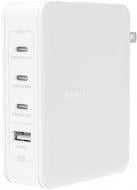 Сетевое зарядное устройство Belkin 140 Вт 3хUSB-С GAN PD PPS White