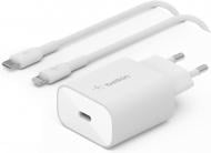 Мережевий зарядний пристрій Belkin 25 Вт USB-С PD PPS White