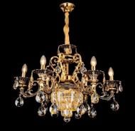 ВИТРИНА! Люстра подвесная Sirius Ш 88057/6 6x60 Вт E14 черный с золотистым Ш 88057/6