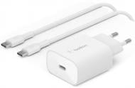 Сетевое зарядное устройство Belkin 25 Вт USB-С PD PPS White (WCA004VF1MWH-B6)