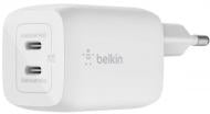 Сетевое зарядное устройство Belkin 65 Вт 2хUSB-С GAN PD PPS White