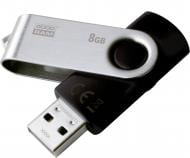 Флеш-память USB Goodram UTS2 Twister 8 ГБ USB 2.0 black/silver (UTS2-0080K0R11)