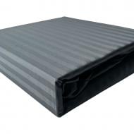 Простирадло Сатин Boston Iron Grey Stripe 80x190 см сірий U-tek