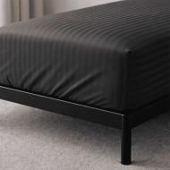 Простынь Сатин Boston Iron Grey Stripe 80x190 см серый U-tek