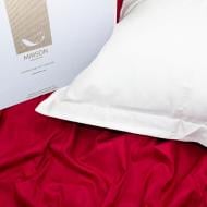 Наволочка сатин Benedikt Duet 70x70 см бордовый/молочный MirSon