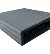 Простынь Сатин Boston Iron Grey Stripe 90x190 см серый U-tek