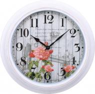 Часы настенные Мост з розами 30 см белый