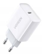 Сетевое зарядное устройство UGREEN CD137 Fast Charging Power Adapter with PD QC4.0 20W 3A White