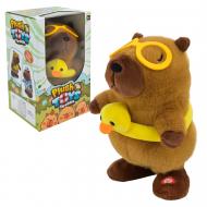 Іграшка м'яка інтерактивна Shantou Капібара з качечкою C1143