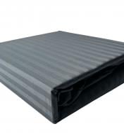 Простирадло Сатин Boston Iron Grey Stripe 160x190 см сірий U-tek