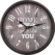 Часы настенные Home 40 см черный