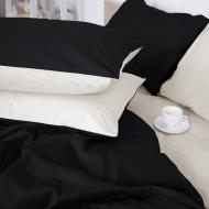 Наволочка Satin Premium 0001+0055 Classic 45x45 см молочный/черный MirSon